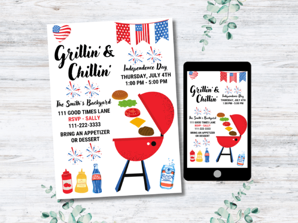 Download Editable BBQ Invitation July 4th - Invitation Collection