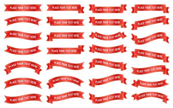 Download Glossy Red Ribbon Banner Tag Vector Art - Premium Resources