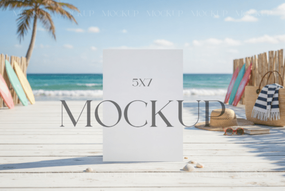 Download Beach Theme Invitation Mockup PSD - Invitation Collection